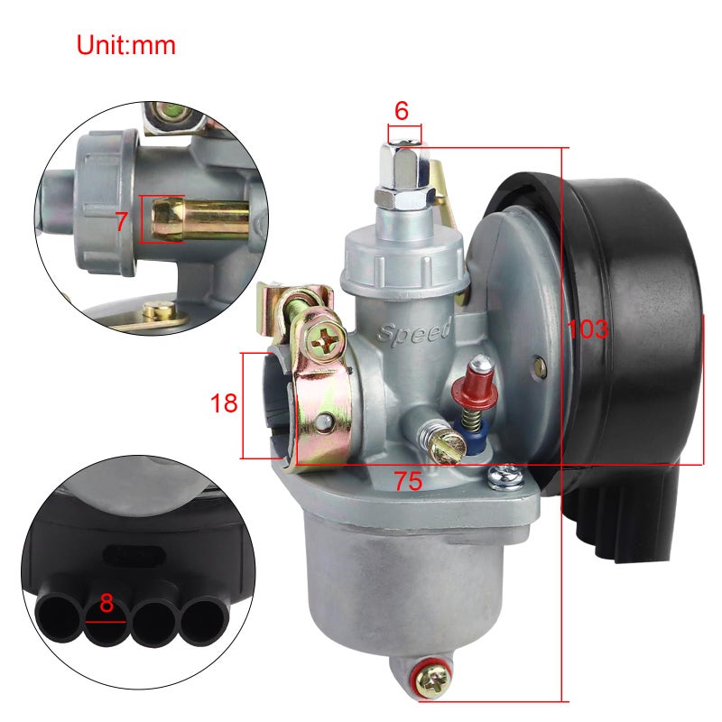 FLYPIG 49cc Engine Carburetor for 80cc 66cc 60cc 50cc 2 Stroke Bicycle Motorized Bike Engine Kit - Image 2